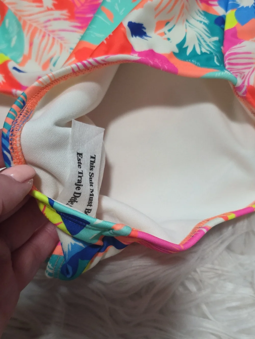 NWT Cat & Jack One Piece Tropical Bathing Suit- S Or 6/7